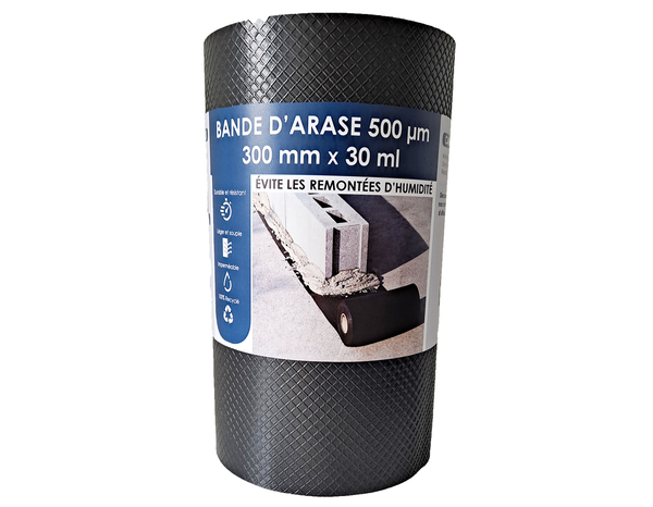 Rouleau de bande d'arase d'étanchéité noire 0.30 M x 30 M - Brico Dépôt