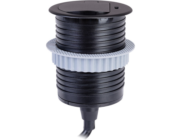 Bloc encastrable à clapet noir 1x16A + USB - Otio - Brico Dépôt