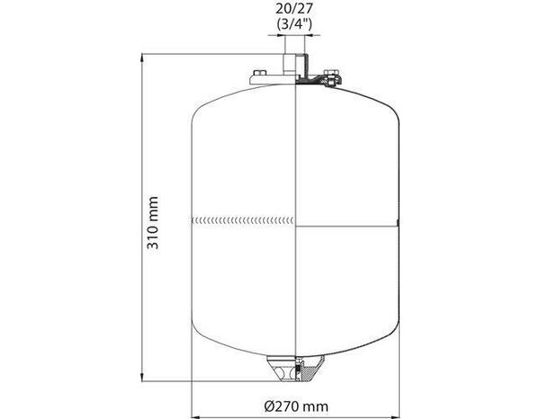 Vase expansion sanitaire 11 litres - Somatherm - Brico Dépôt