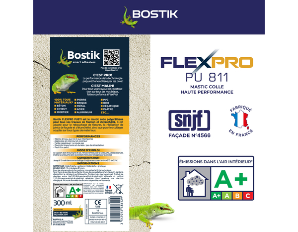 Mastic colle anthracite Flexpro 300 ml - Bostik - Brico Dépôt