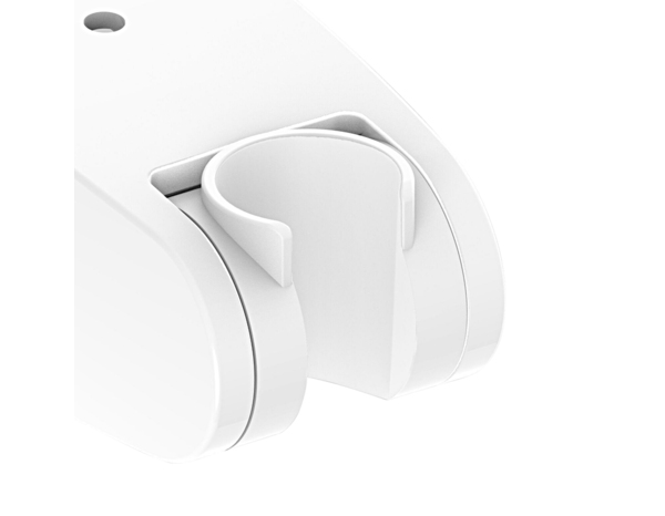 Support douchette universel blanc effet chromé brillant 6,6 x 5,2 x 3,9 cm - Cooke and Lewis - Brico Dépôt