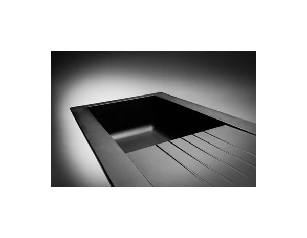 Evier composite noir 1 cuve grande capacité  "KARTA" - Brico Dépôt