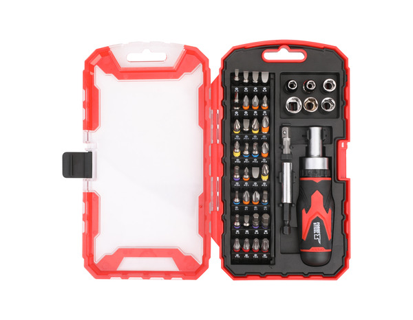 Tournvis à cliquet avec embouts 41 pièces - Forge steel - Brico Dépôt