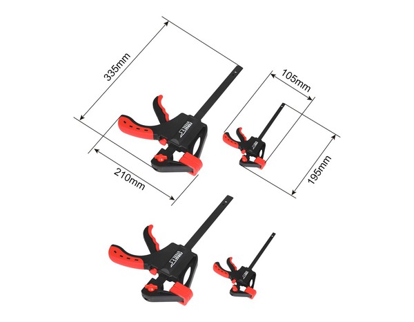 Lot de 4 serre-joints - Forge steel - Brico Dépôt