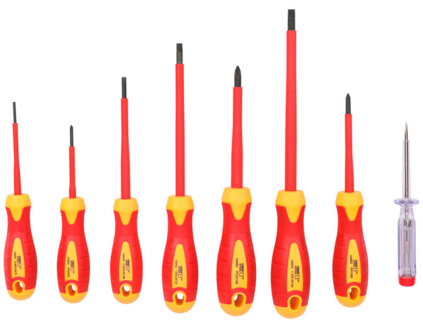 Lot de 7 tournevis isolées + testeur - Forge steel - Brico Dépôt