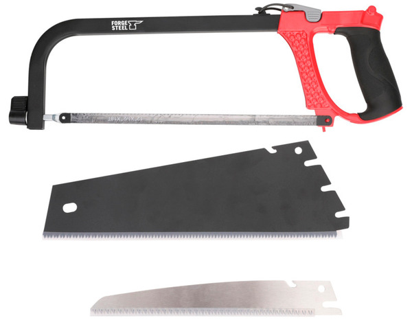 Scie à main 3 en 1 + 4 lames - Forge steel - Brico Dépôt