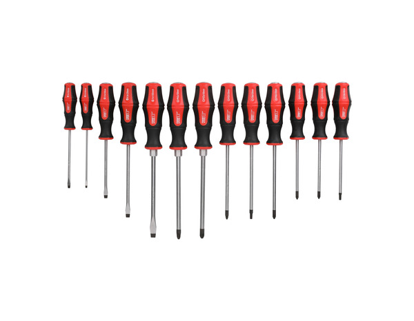 Lot de 13 tournevis burins + râtelier - Forge steel - Brico Dépôt