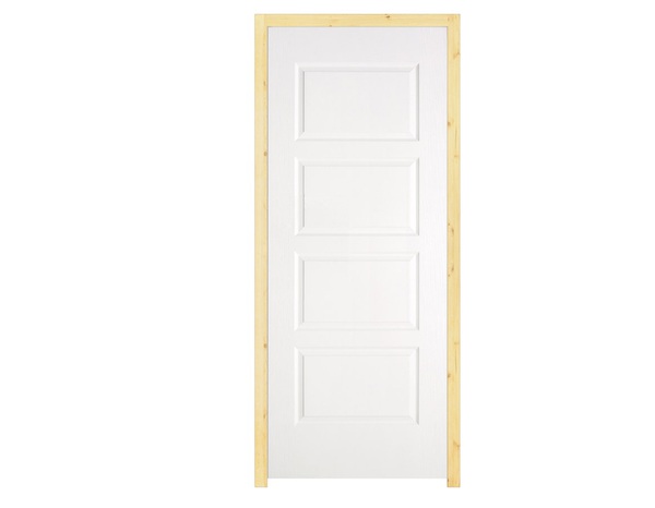 Bloc porte 4 panneaux poussant droit H. 204 cm x Ep. 4 cm x l. 73 cm - Brico Dépôt
