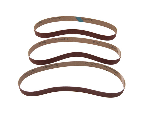 Lot de 3 bandes abrasives - Grains P60, P80 et P120 - Titan - Brico Dépôt
