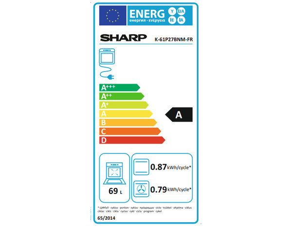 Four à pyrolyse 6 fonctions 69L noir - SHARP - Brico Dépôt