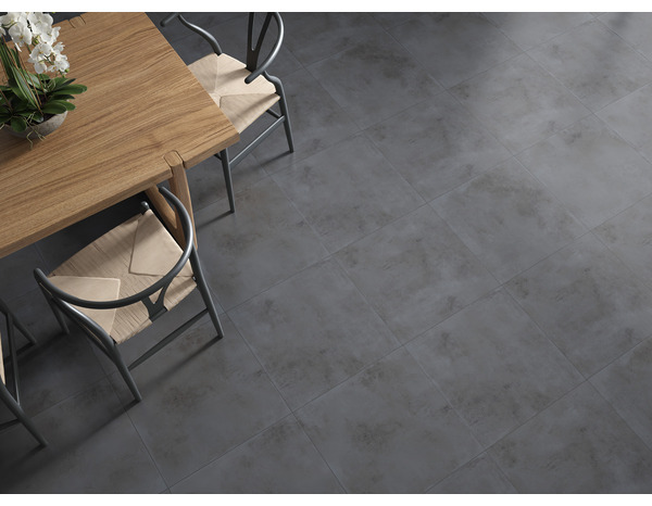 Carrelage de sol intérieur aspect béton gris 60,5 X 60,5 cm "TIKA" - Brico Dépôt