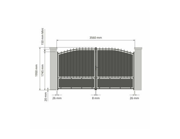 Portail fer battant Karnan 3m5 - Brico Dépôt