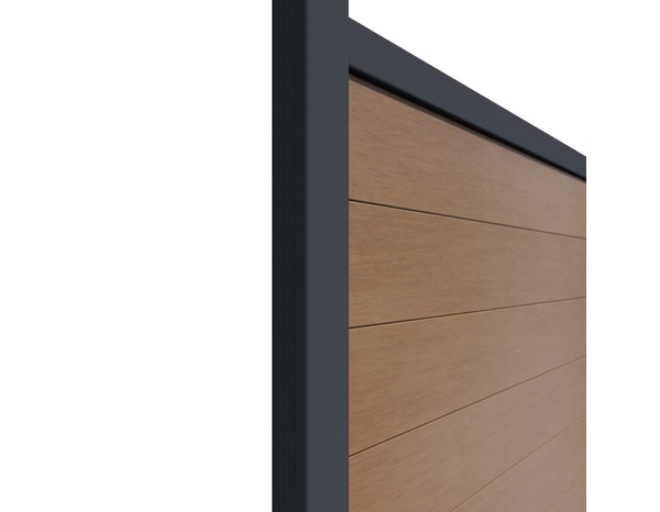 Portail composite coulissant Delfis 4m25 - Marque BLOOMA - Brico Dépôt