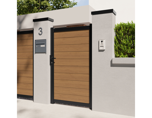 Portillon marron Delfis 1m - Marque BLOOMA - Brico Dépôt