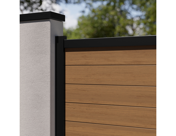 Portail composite coulissant Delfis 3m75 - Marque BLOOMA - Brico Dépôt