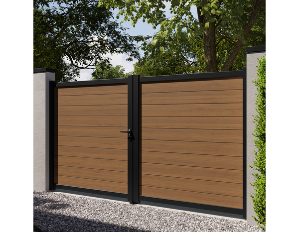 Portail composite battant Delfis 3m - Marque BLOOMA - Brico Dépôt