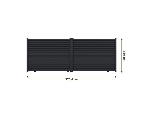 Portail aluminium coulissant celtis 3m75 - Marque BLOOMA - Brico Dépôt