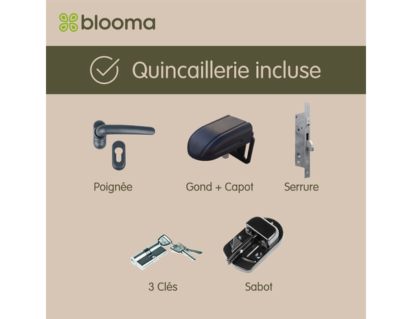 Portail composite battant Delfis 3m50 - Marque BLOOMA - Brico Dépôt