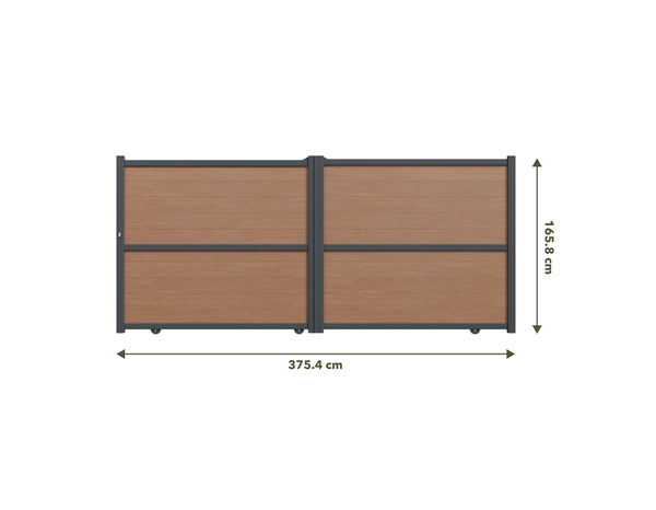 Portail composite coulissant Delfis 3m75 - Marque BLOOMA - Brico Dépôt