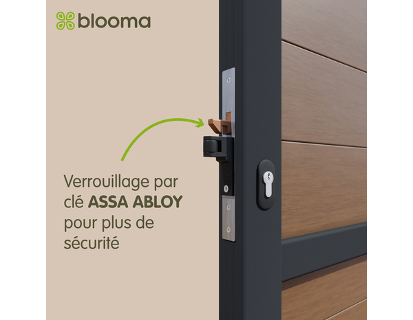 Portail composite coulissant Delfis 3m75 - Marque BLOOMA - Brico Dépôt