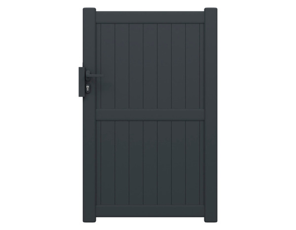 Portillon aluminium "Berilo" gris - L.1 x H.1,60 m - Largeur entre piliers : 1045 mm - Brico Dépôt