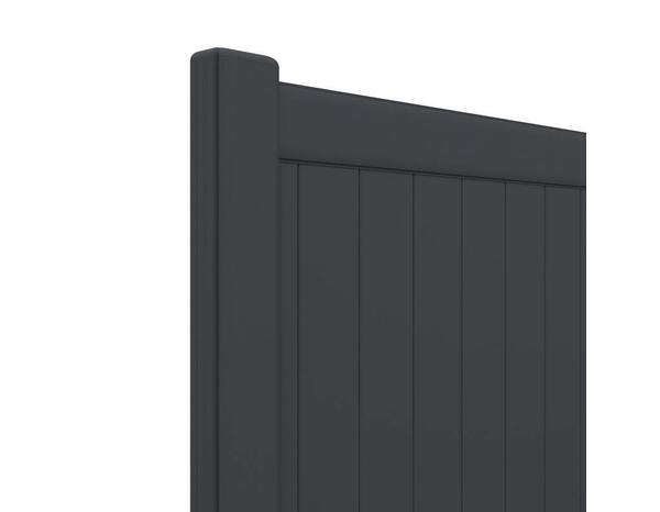 Portillon aluminium "Berilo" gris - L.1 x H.1,60 m - Largeur entre piliers : 1045 mm - Brico Dépôt