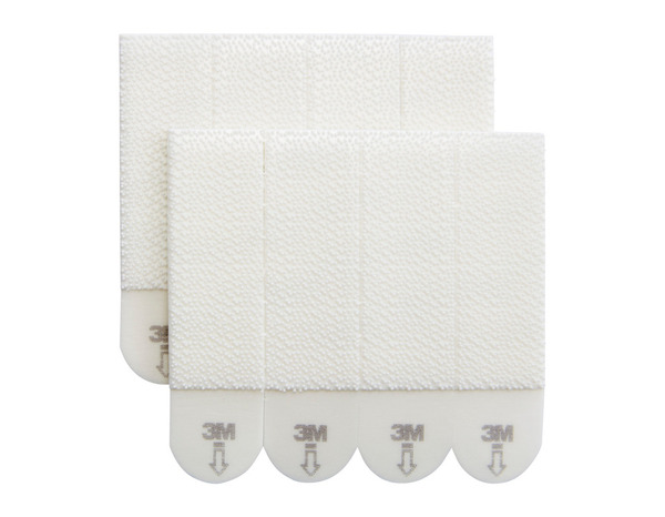 4 paires de languettes de fixation tableaux moyen modèle blanc - charge max : 5 kg - Command - Brico Dépôt