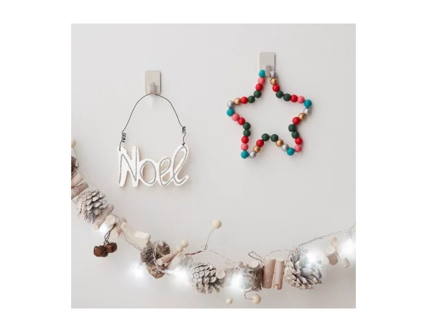 4 crochets petit modèle inox décoratifs - Command - Brico Dépôt