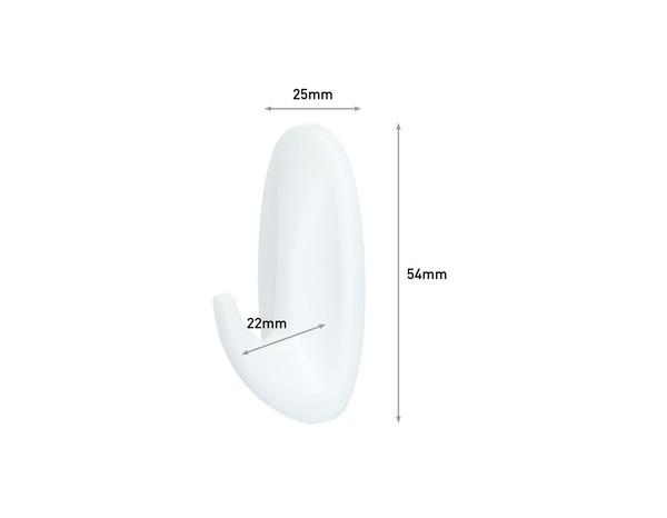 2 crochets plastique design blanc petit modèle - Command - Brico Dépôt