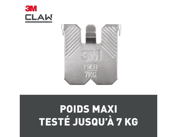 2 crochets griffe plaque de plâtre charge maxi : 7 kg - 3M Claw - Brico Dépôt