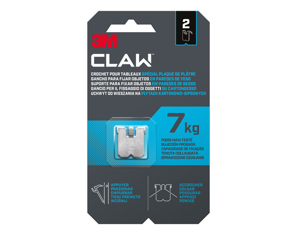2 crochets griffe plaque de plâtre charge maxi : 7 kg - 3M Claw - Brico Dépôt