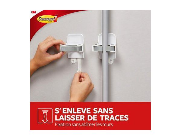 Crochet coinceur à balai en plastique blanc - Command - Brico Dépôt