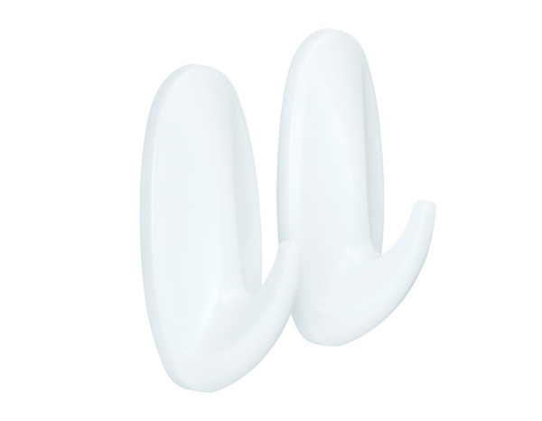2 crochets plastique design blanc petit modèle - Command - Brico Dépôt