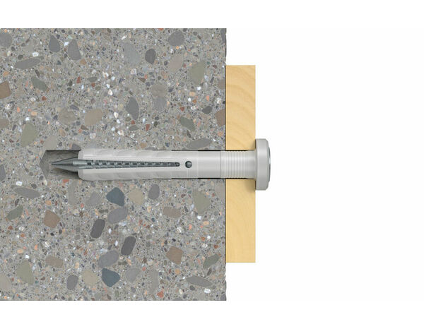 Chevilles à frapper N 6x40 en nylon - Fixation sûre pour béton et briques, 50 pièces - Fischer - Brico Dépôt