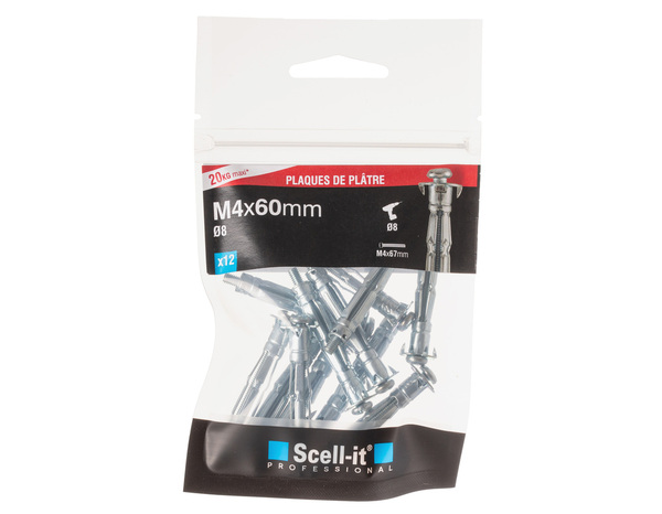 Cheville à expansion en métal Spyder 4x45mm - Pack Unitaire Scell-It 1000PC - Scell-it - Brico Dépôt