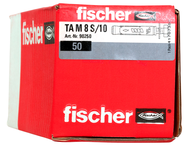 Cheville pour fixations lourdes M8 en acier électrozingué - 50 Pièces - Fischer - Brico Dépôt