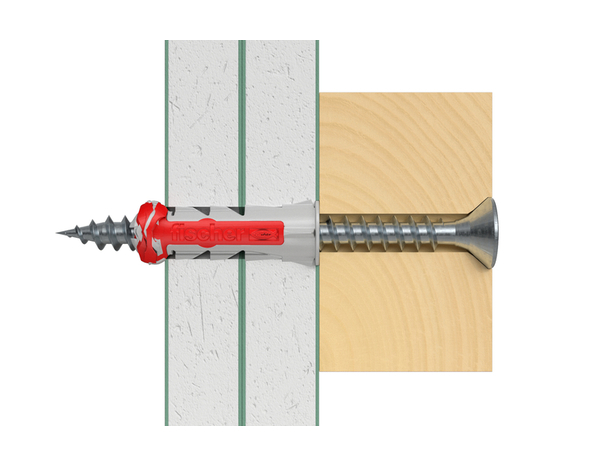 Cheville à expansion DuoPower 6x30 en nylon - 20 pièces, idéale pour béton et brique - Fischer - Brico Dépôt