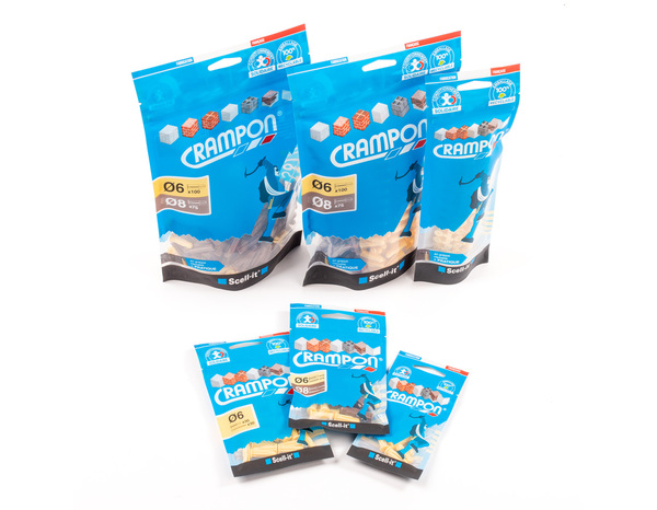 Cheville Universelle crampon D8 - Pack de 150, marron, idéal pour tous projets - Crampon - Brico Dépôt