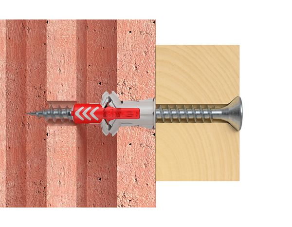 Cheville à expansion DuoPower 6x30 en nylon - 20 pièces, idéale pour béton et brique - Fischer - Brico Dépôt