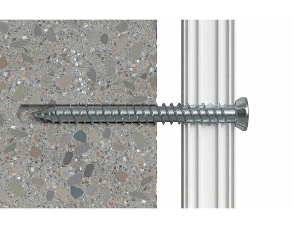 Vis de fixation, tête fraisée béton en acier  électrozingué 7,5x182  pour cadre de fenêtres - 6 pièces, - Fischer - Brico Dépôt