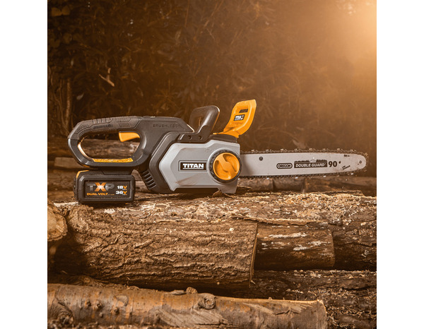 Tronçonneuse batterie 36 V + batterie 4 Ah et chargeur - Titan - Brico Dépôt