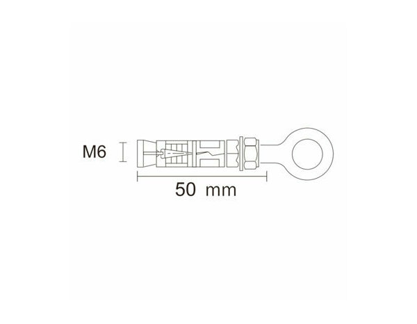 Boulon à expansion M6 en acier - 2PCS  pour béton Intérieur - Brenner - Brico Dépôt