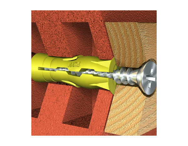 Cheville multi 5MM + vis 60PCS  - Polypropylène, 24mm, idéal multi-matériaux - Brenner - Brico Dépôt