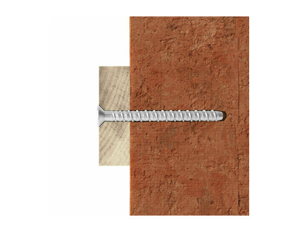 Vis à béton, tête fraisée, galvanisée 6x75mm -  résistante pour béton et pierre - 10 PCS , - Brenner - Brico Dépôt