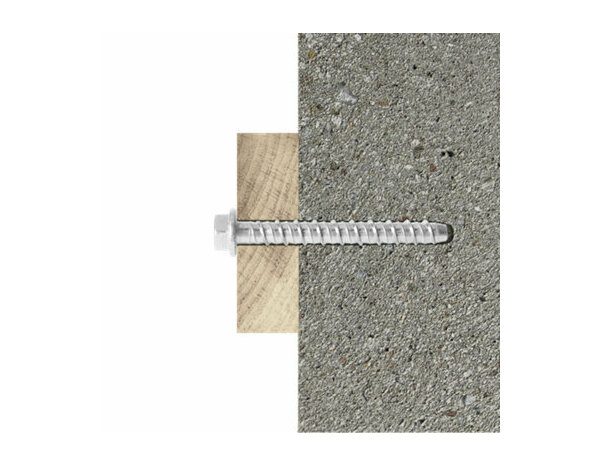 Vis à béton, bride hexagonale 10x120 - acier galvanisé, résistant pour béton et pierre -  2 pcs - Brenner - Brico Dépôt