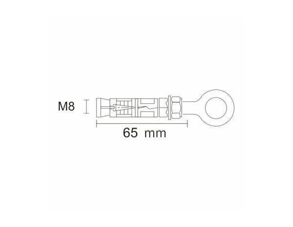 Boulon à expansion M8x65 en acier - 2pcs pour béton - charge lourde - Brenner - Brico Dépôt