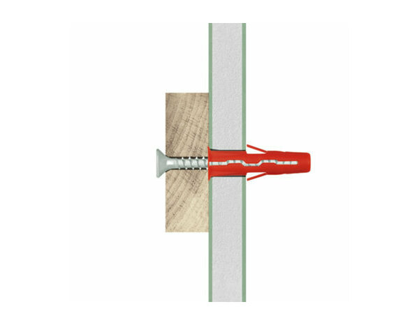 Cheville multi 6mm avec vis - 60pcs  pour multi-matériaux intérieurs - Brenner - Brico Dépôt