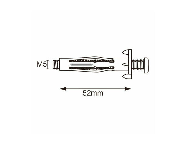 Cheville à expansion en acier M5 pour plaque de plâtre - Pack de 50 - Brenner - Brico Dépôt