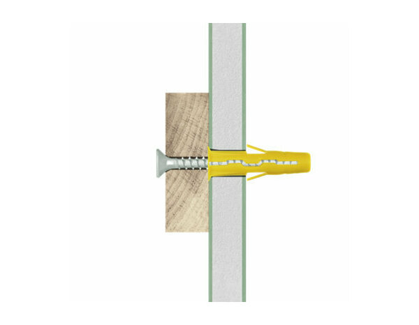 Cheville murale multi 5mm en polypropylène - 24PCS, convient pour multi-matériaux - Brenner - Brico Dépôt