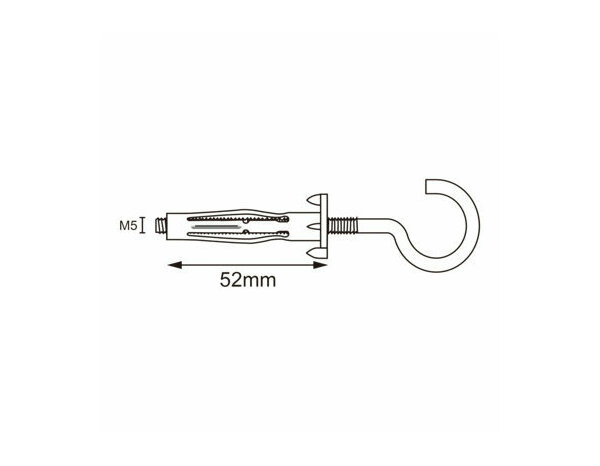 Cheville à expansion en acier M5 5x50mm - 2pcs pour plaque de plâtre - Brenner - Brico Dépôt